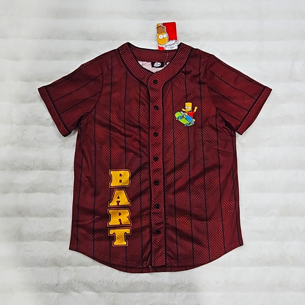Bart Simpson Baseball Jersey Shirt | size L